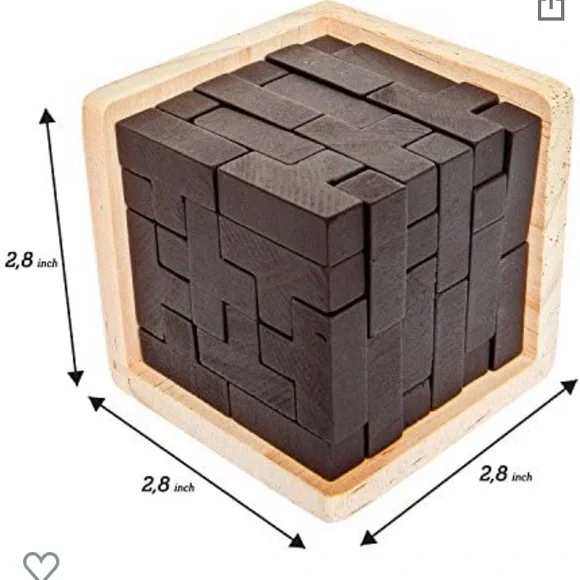 Wood blocks brain teaser puzzle (like 3d Tetris) - Picture 4 of 4